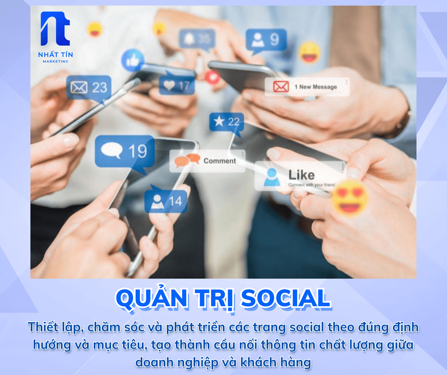 Dịch vụ marketing tổng thể cung cấp các giải pháp thiết kế website, quản trị website , SEO