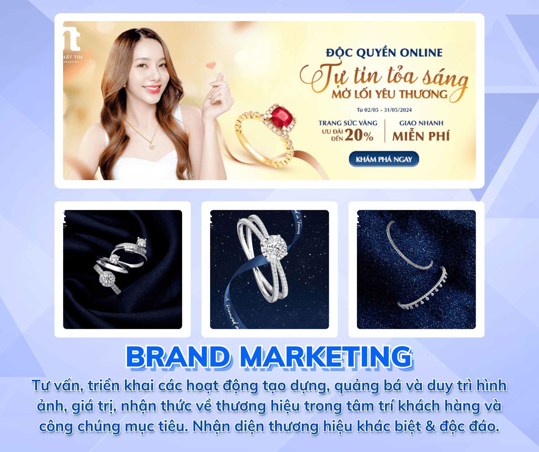 Dịch vụ marketing tổng thể giúp tạo barand, xây dựng hình ảnh, bộ nhận diện thương hiệu