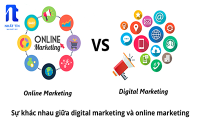Phân biệt digital marketing và online marketing nhất tín marketing