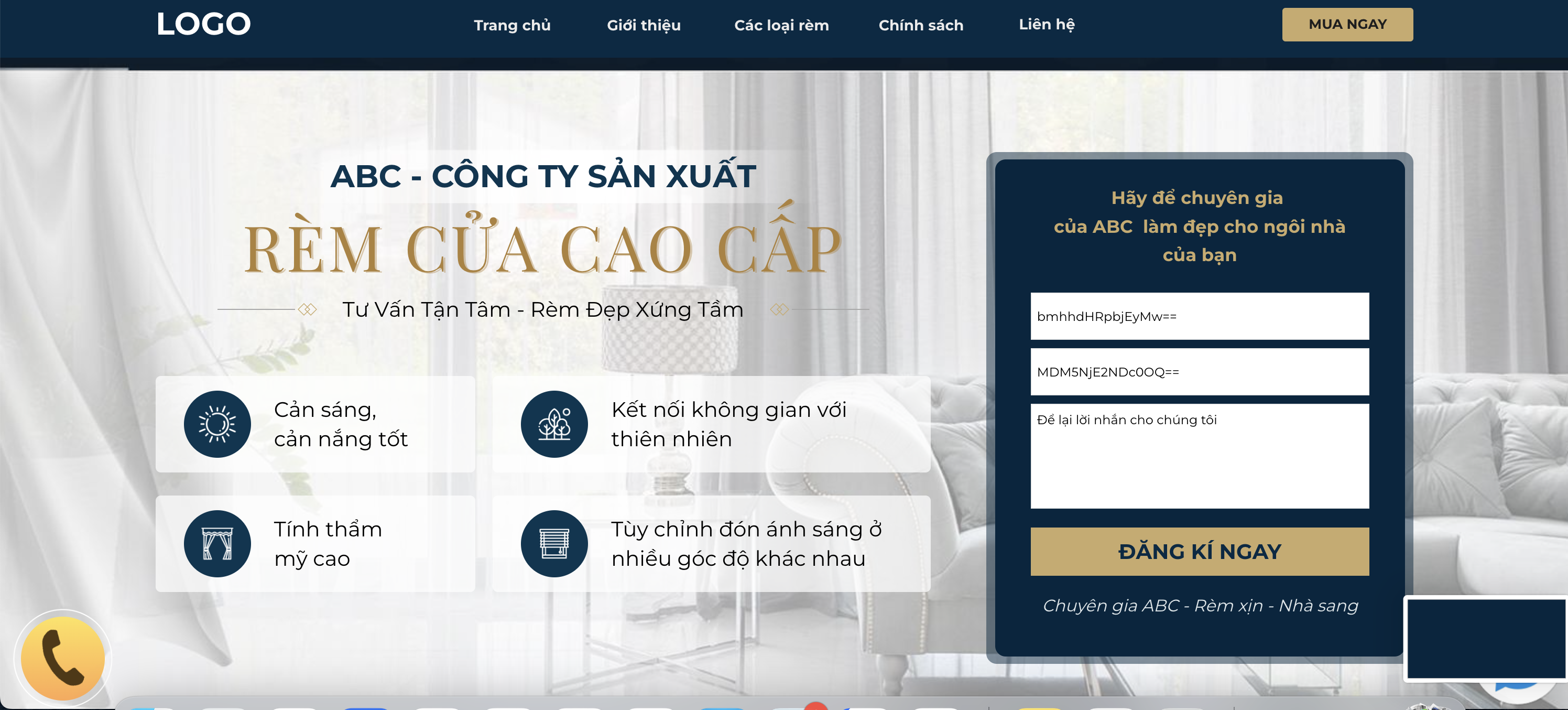 langding page thu thập thông tin