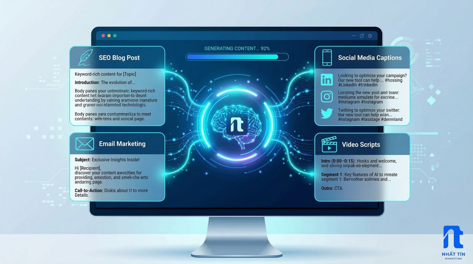 AI tạo nội dung marketing và viết blog SEO