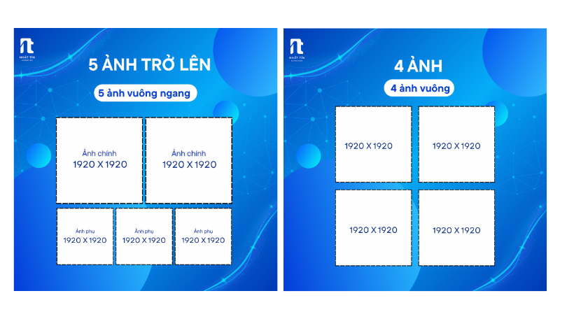 Kích thước ảnh Facebook cho bố cục 4 ảnh và Album lớn
