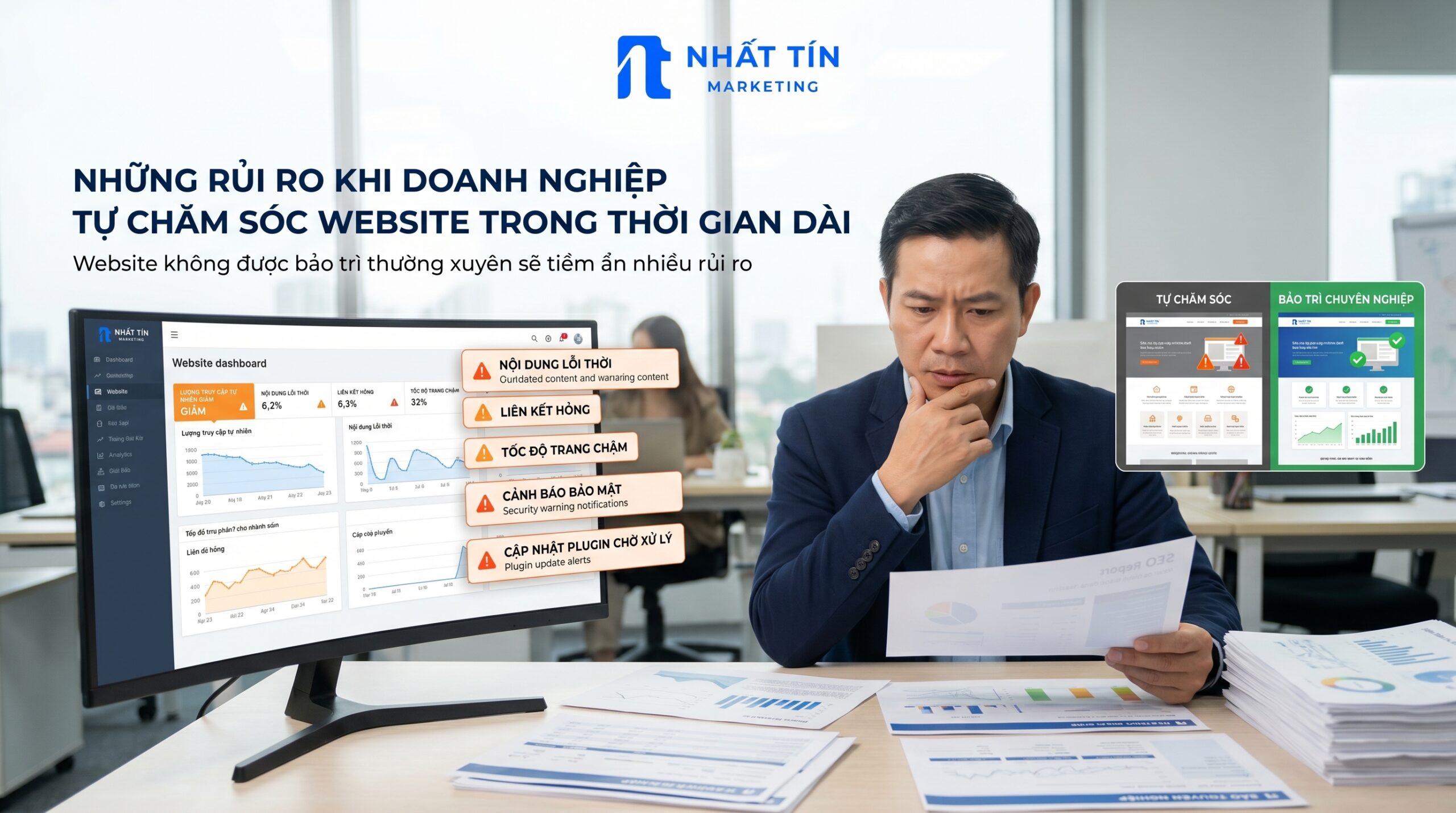 Những Rủi Ro Khi Doanh Nghiệp Tự Chăm Sóc Website Trong Thời Gian Dài
