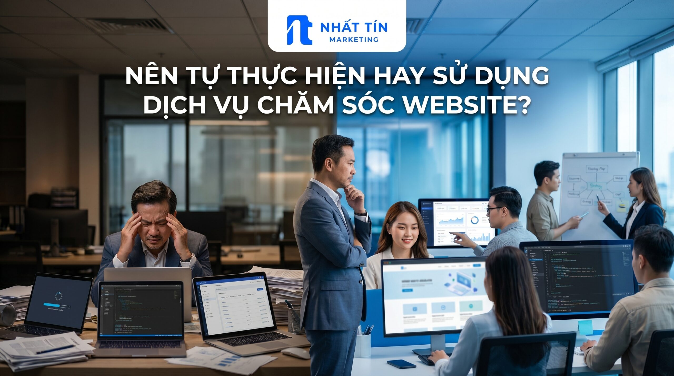 Nên Tự Thực Hiện Hay Sử Dụng Dịch Vụ Chăm Sóc Website?